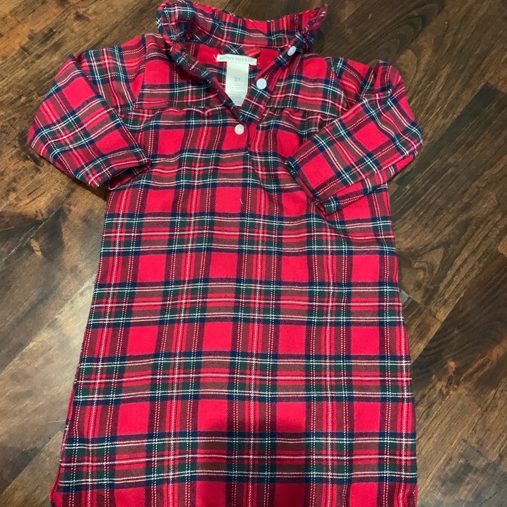 Pottery Barn kids Christmas nightgown